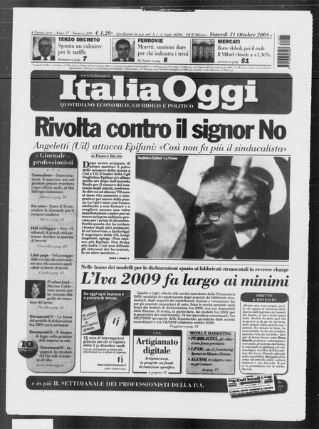 Italia oggi : quotidiano di economia finanza e politica